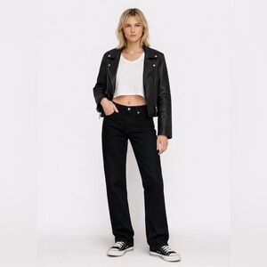 ZADIG & VOLTAIRE Black Straight-Leg Jeans Unisex Fit Designer Denim Tall Inseam